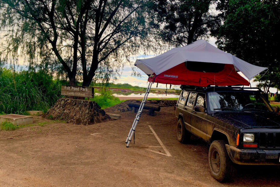 camping at Salt Pond Kauai