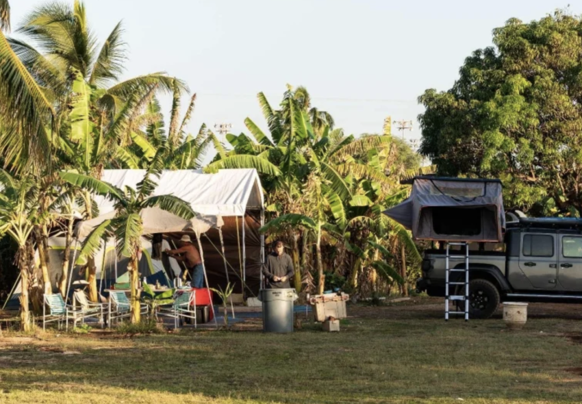 Oahu-Plan-B-Campground-with-Jeep-truck-camper